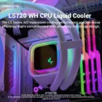 Deepcool LE720 WH 360mm ARGB CPU Liquid Cooler  All in One| Support : Intel LGA1700/1200/1151/1150/1155 & AMD AM5/AM4 - WHITE LE720-WHAMMN-G-1 - Image 4