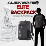 Dell Alienware Elite Backpack 28L For up to 16.3" Laptops , Slim Durable Design, Padded Laptop Sleeve, Expanding Headset Pocket, Side Stretch Pockets, Foam Straps | AWM17BPP Gray/Black 