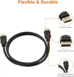 DisplayPort DP to DP DisplayPort Cable 3 meters , DP to DP Male to Male Cable Cord for PC , Laptop, TV & Gaming Monitor - 4K@30Hz Resolution Ready  - Black - Image 2