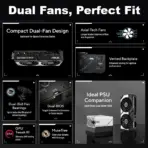ASUS Dual GeForce RTX 5070 12GB GDDR7 OC Edition Graphics Card With Axial-Tech Dual Fans, NVIDIA Blackwell Architecture, DLSS 4, Dual BIOS Modes, 2572MHz OC Mode, 6144 CUDA Cores, 988 TOPS AI Power, 2.53-Slot Compact Design  | DUAL-RTX5070-O12G - Image 2