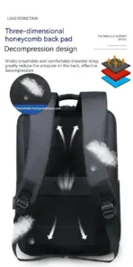 Business Slim Formal Laptop Backpack for up to 15.6 Inch - Durable Oxford Textile - USB Charging Port - Organized Compartments - Waterproof - Heavily Padded for Sensitive Electronics Impact Protection - GREY - Image 22