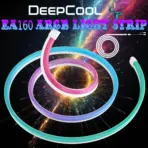 DeepCool EA160 ARGB PC Light Strip With 96 SMD3535 LEDs, 1600mm Flexible Silicone Body, Translucent Diffuser, 3M Mounting Clips, And Motherboard Sync Support | WHITE