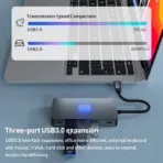 7 IN 1 ;  Type-C to ( HDMI 4K 30Hz + USB3.0 + PD100W fast charge )  Docking Station HUB ; UNIVERSALLY COMPATIBLE  - BYL-2312 - Image 8