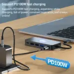 7 IN 1 ;  Type-C to ( HDMI 4K 30Hz + USB3.0 + PD100W fast charge )  Docking Station HUB ; UNIVERSALLY COMPATIBLE  - BYL-2312 - Image 5