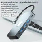 7 IN 1 ;  Type-C to ( HDMI 4K 30Hz + USB3.0 + PD100W fast charge )  Docking Station HUB ; UNIVERSALLY COMPATIBLE  - BYL-2312 - Image 2