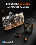 GravaStar Sirius Plus True Wireless Earbuds With Bluetooth 5.3, Hybrid ANC, 10mm Dynamic Drivers, RGB Ambient Lighting, 28-Hour Playtime, IPX4 Water Resistance | P9 PLUS ~ BLACK  - Image 7
