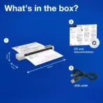 EPSON WorkForce DS-80W Wi-Fi Portable Scanner 8.5ppm 600 DPI | Compact 272‎ x 47 x 34 mm | Network & Wifi |  Wi-Fi Direct, USB 2.0 Micro-B Interface  | Color & Monochrome Scanning |  Mac OS  & Windows | WHITE  - Image 8