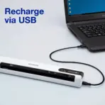 EPSON WorkForce DS-80W Wi-Fi Portable Scanner 8.5ppm 600 DPI | Compact 272‎ x 47 x 34 mm | Network & Wifi |  Wi-Fi Direct, USB 2.0 Micro-B Interface  | Color & Monochrome Scanning |  Mac OS  & Windows | WHITE  - Image 5