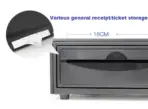 Cash Register Drawer with Under Counter Mounting Bracket - 420mm Black Drawer for POS, 5 Bill 8 Coin Compartment, Fully Removable 2 Tier Cash Tray, 24V RJ11 Key-Lock, Double Media Slot - Image 3