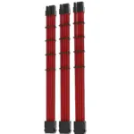 ASIAHORSE 18AWG 8(6+2) Pin GPU Extension Cable Kit – 3-Pack, 30cm, Red Sleeved, Phosphor Bronze Terminals, Black Shell, High-Durability PCIe Power Extension