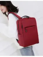 Business Slim Formal Laptop Backpack for up to 15.6 Inch - Durable Oxford Textile - USB Charging Port - Organized Compartments - Waterproof - Heavily Padded for Sensitive Electronics Impact Protection - RED - Image 5