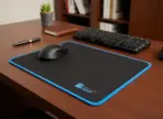 MOUSCHI POP Mouse Pad,  with Stitched Edges, Waterproof , Non-Slip Rubberized Underside, Washable, Wear-Resistant, Durable | BLACK ~  280 x 220 x 3mm - Image 2