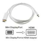 Mini DisplayPort Male to HDMI Male Cable 1080p 1.5 METERS - WHITE
