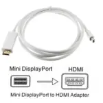 Mini DisplayPort Male to HDMI Male Cable 1080p 1.5 METERS - WHITE