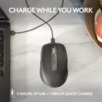 Logitech MX Anywhere 3S – Ultra-Precise 8K DPI Mouse Any-Surface Tracking, MagSpeed Scroll, USB-C Rechargeable, Quiet Clicks, Bluetooth Only, Up to 3 Devices At The Same Time, Works on Glass, Programmable Buttons, Win/macOS/ChromeOS/Linux | ROSE PINK - Image 6