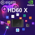 Elgato HD60 X Capture Card – Stream and Record in Stunning 4K60 HDR10 Passthrough, 1080P60 HDR Recording, Unlimited Capture, and VRR for Smooth, Lag-Free Gameplay. Supports cross-platform streaming to Twitch, YouTube & more with ultra-low latency