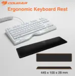 COUGAR FORT X Ergonomic Keyboard Wrist Rest - Premium Memory Foam Cushion , Anti-Slip Wave Rubber Base , 445mm Extended Comfort Design for Gamers & Professionals