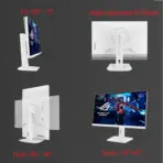 ASUS ROG Strix XG259QNS-W 24.5-inch  FHD 380Hz OC Fast IPS Gaming Monitor – 0.3ms, HDR400, ELMB Sync, FreeSync Premium, Gaming A.I. , DP 1.4, HDMI 2.0, USB Hub, Adjustable Stand | WHITE - Image 14