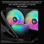 DeepCool LE240 V2 CPU Liquid Cooler 240mm Radiator With Frosted Pump 2x ARGB Fans Anti-Leak Tech PWM Control Intel LGA1851/1700/1200 AMD AM5/AM4 | BLACK  - Image 5