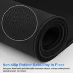 Gaming Mouse Pad, Extended Mouse Pad Size 100x50cm Thickness 3mm Premium-Textured Non-Slip & Waterproof Computer Mousepad with Stitched Edges for Gaming, Office & Home | Black - Image 5