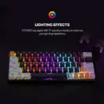 FANTECH ATOM63 MK874V2 MECHANICAL GAMING KEYBOARD - 60% , 63 Total keys – Double Injection Keycaps – 3 Pin Hot Swappable – Blue Switch – 17 RGB Modes – 26 Keys Rollover AntiGhosting | MIZU SERIES NAVY BLUE - Image 7