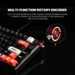 Fantech MK917 ATOM PRO79 Tri-Mode Wireless Mechanical Gaming Keyboard – Wireless & Wired, 79 Keys, Hot-Swappable, RGB, Smart Display, Rotary Knob , Built-in Battery, RED SWITCH | BLACK  - Image 7