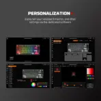 Fantech MK917 ATOM PRO79 Tri-Mode Wireless Mechanical Gaming Keyboard – Wireless & Wired, 79 Keys, Hot-Swappable, RGB, Smart Display, Rotary Knob , Built-in Battery, RED SWITCH | BLACK  - Image 4