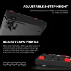 Fantech MK917 ATOM PRO79 Tri-Mode Wireless Mechanical Gaming Keyboard – Wireless & Wired, 79 Keys, Hot-Swappable, RGB, Smart Display, Rotary Knob , Built-in Battery, RED SWITCH | BLACK  - Image 9