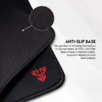 FANTECH MP356 Vigil Gaming Mouse Pad – 350x300x4mm, Slick Water-Repellent Surface, Anti-Slip Rubber Base with Wave Structure, Sewed Edges, Comfortable Cushioning, Black - Image 5