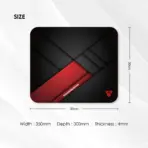 FANTECH MP356 Vigil Gaming Mouse Pad – 350x300x4mm, Slick Water-Repellent Surface, Anti-Slip Rubber Base with Wave Structure, Sewed Edges, Comfortable Cushioning, Black - Image 6