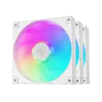 DeepCool FD12 ARGB 120mm Fan 3-Pack with Daisy Chain 8-Pin Cable, PWM Control, 63.6 CFM Airflow, Gen 2 Addressable RGB, Quiet Hydraulic Bearings | WHITE - Image 11