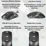 A4TECH FG50 Plus 2.4GHz Wireless Mouse, 3200 DPI, 7 Buttons, Optical Sensor 10–15m Range, 16-In-One Gesture, 4-Way Smart Wheel, Nano Receiver, Windows 10/11 - Image 2