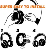 Replacement Ear Pads Cushion Compatible with SteelSeries Arctis 3 / Arctis 5 / Arctis 7 Arctis 9 / Arctis 1 / Arctis Pro Lossless Wireless Gaming Headset (Black_Gray) - Image 6