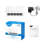CUDY FS105D 5-Port 10/100Mbps Unmanaged Desktop Switch FS105D 3.0 With Low Power Consumption, 5 Fast Ethernet Ports, Desktop Or Wall-Mount, MAC Table 512 - Image 4