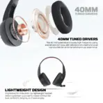FANTECH HQ56 Tone II Wired Gaming Headset – 40mm Drivers, Foldable Mic, 1.5m Cable, Lightweight 175g, On-Ear Comfort, 3.5mm TRRS Plug – PC, Console & Mobile Compatible - Image 4
