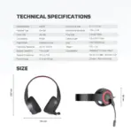 FANTECH HQ56 Tone II Wired Gaming Headset – 40mm Drivers, Foldable Mic, 1.5m Cable, Lightweight 175g, On-Ear Comfort, 3.5mm TRRS Plug – PC, Console & Mobile Compatible - Image 7