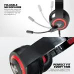 FANTECH HQ56 Tone II Wired Gaming Headset – 40mm Drivers, Foldable Mic, 1.5m Cable, Lightweight 175g, On-Ear Comfort, 3.5mm TRRS Plug – PC, Console & Mobile Compatible - Image 6