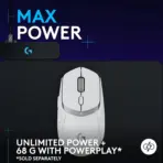 Logitech G309 LIGHTSPEED Wireless Gaming Mouse With LIGHTFORCE Hybrid Switches, HERO 25K Sensor, Dual Wireless, 6 Programmable Buttons, 68g Lightweight, 300+ Hr Battery | WHITE  - Image 7