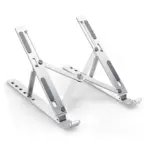 Ultra Compact Laptop Riser Stand | 6 Levels of Height Adjustable Portable Laptop Holder for Desk | Aluminum Foldable Laptop Riser, Compatible with  ALL Laptops up to 17.3 Inch Size | Silver - Image 12