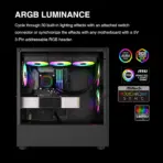 GAMDIAS AURA GL360 V2 360mm CPU Liquid Cooler with 120 mm PWM Fans x3  , ARGB AIO Liquid Cooling System, Hidden Cable & Rotatable Mirror Style Pump, Intel LGA 1700/1200 & AMD AM5/AM4 | BLACK AURA-GL360-V2-B - Image 8