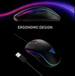 GAMDIAS AURA GS3 RGB Wired Gaming Mouse ; 7-color Breathing RGB ; 6 Programmable Keys ; 3600 DPI Optical Sensor ; Ergonomic Design ; USB-A Wired | BLACK  - Image 6