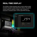 GAMDIAS CHIONE E4 240mm AIO ARGB CPU Liquid Cooler, Real-time Digital Display PWM Pump, Hidden Cable Design, 2X 120MM ARGB PWM Fan w/MB Sync, Intel LGA 1700/1200, AMD AM5/AM4 | White CHIONE-E4-240-W - Image 7