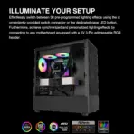 GAMDIAS CHIONE E4 240mm AIO ARGB CPU Liquid Cooler , Real-time Digital Display PWM Pump, Hidden Cable Design, 2X 120MM ARGB PWM Fan w/MB Sync, Intel LGA 1700/1200, AMD AM5/AM4 | BLACK CHIONE-E4-240-B - Image 6