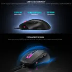 GAMDIAS ZEUS M5 RGB Wired Gaming Mouse ; Adjustable up to 12800 DPI Advanced Gaming Optical Sensor ; Lightweight 99 gram ; 7 Smart Keys ; 10 million Clicks ; Software Support | BLACK  - Image 4
