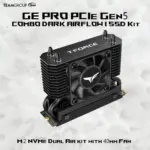 Team Group T-FORCE COMBO DARK SSD Kit : GE PRO M.2 2280 4TB PCIe Gen 5.0x4 with DRAM CACHE 14,000MB/s , NVMe 2.0 (SSD) Included with "AirFlow I" Heatsink , For Windows, macOS, and Linux  | BLACK ~ TM8FG3004T0C133