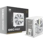 Cougar GEC Snow 750 Gold PSU – High-Efficiency 80Plus 230V EU Power, DC-To-DC Stability, Ultra-Silent 120mm Fan, Single 12V Rail, PCIe 4.0 Support, Full Protections, Non-Modular Compact Design | White