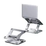 Metal Portable Laptop Stand | Adjustable Hight | Angle Tilt | Notebook & Tablet Stand Up to 16 Inch | Flat Foldable | Anti-slip | Silver  - Image 12