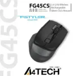 FG45CS Air2 2.4G Wireless Mouse - [ Desk + Air ] Dual Functions - 2000 DPI 4-Level Adjustable - Silent Clicks - 2 Thumb Side Buttons -  On/Off Power Switch - Stone Grey 