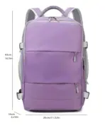 PURPLE Laptop Backpack - Accommodates Up to 15.6" Laptops & Tablets - Waterproof - Heavily Padded for Sensitive Electronics Protection -  USB Charging Port - Inner Pockets for Wet & Dry Laundry - Luggage Strap -Multifunctional for Hiking , Gym , Travel - Image 5