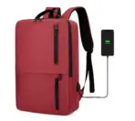 Laptop Backpack  Business / Travel  | USB Charging Port | Holds Up to 15.6" Laptops & Tablets | Waterproof | Anti-theft Pockets | Lightweight | Organized Compartments Slim Formal Design - RED